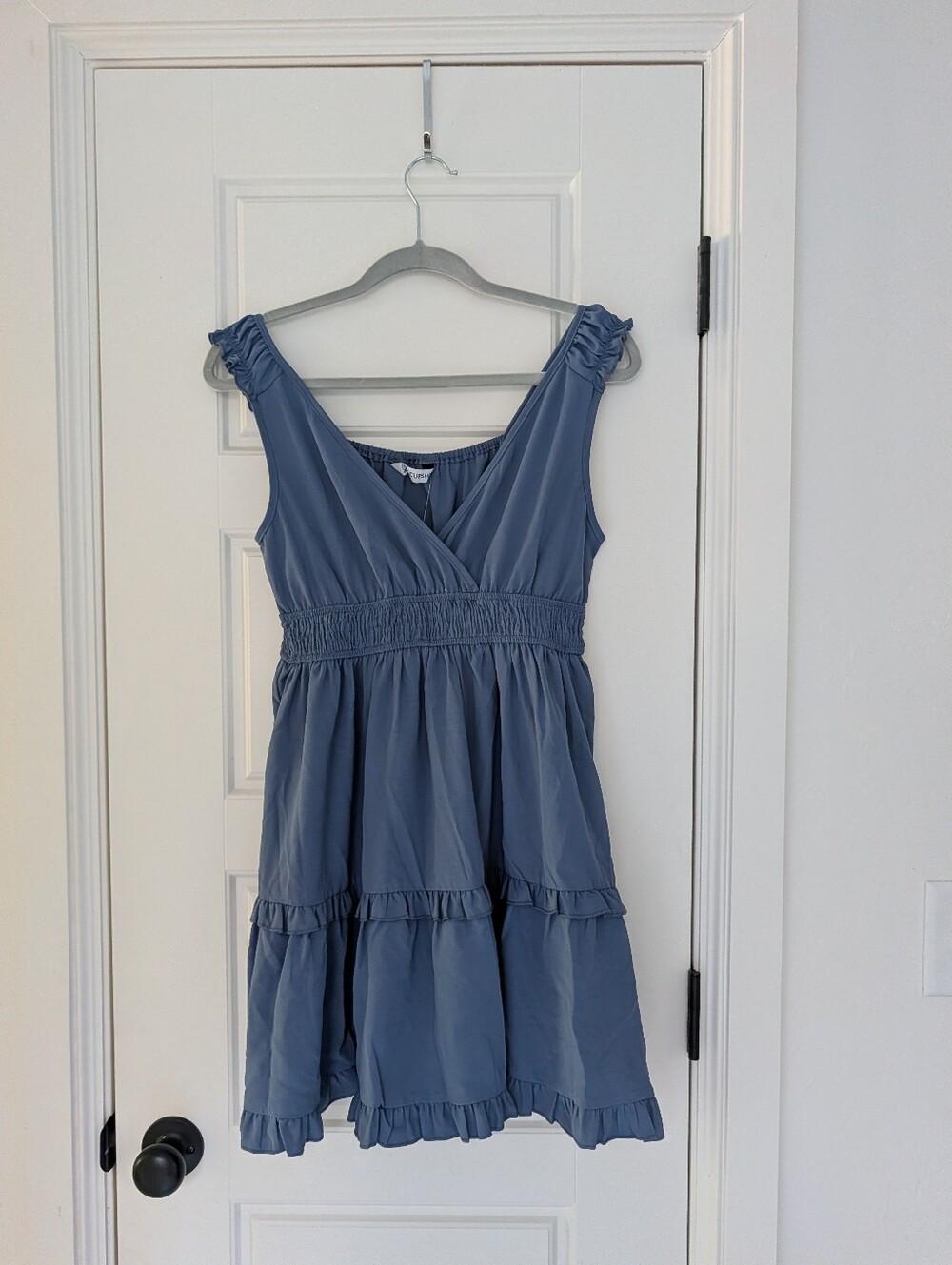 Cupshe Blue Ruffled Tiered Dress